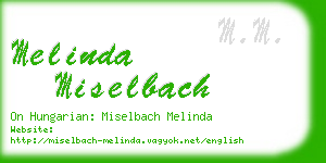 melinda miselbach business card